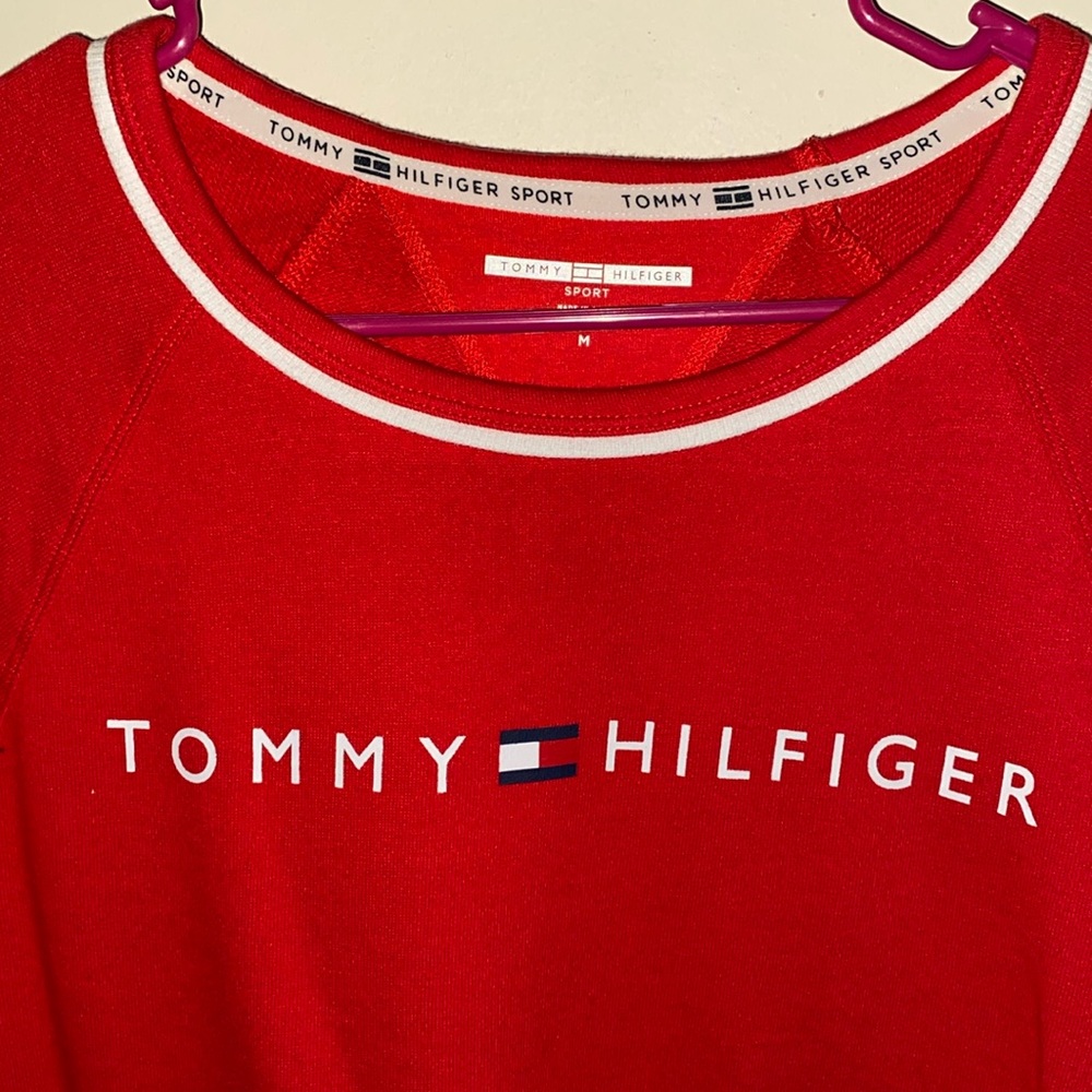 Women Red Tommy Hilfiger Shirt Medium